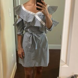 Laundry shelli segal  Ruffle stripe dress